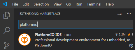 PlatformIO extension
