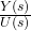 \frac{Y(s)}{U(s)}